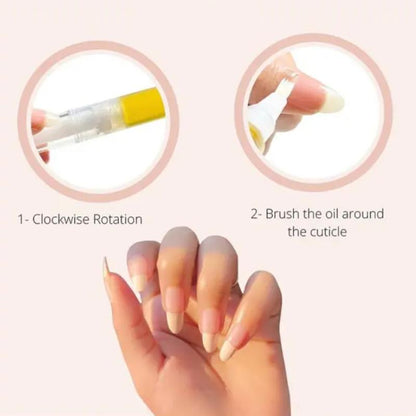 2PCS Nail Growth Oil Pen, Natural Moisturizing, Growth, Strengthening, and Brightening Formula with Vitamins and Fatty Acids for Overall Nail Health, Treatment for Damaged Nails Cuticle Repair Nail Care Nail Polish Nail Art Manicure Comfort