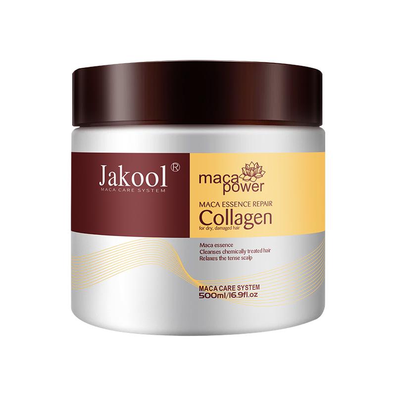 Jakool Hair Mask for Dry Damaged Hair with Collagen,Biotin,Argan Oil - Helps Repair Hair and Reduce Damage from Heat,Sun,Coloring - Moisturizing Keratin Hair Mask for Split Ends,Hair Loss and Breakage.16.90 oz 500ml Conditioner Haircare Shampoo Pack