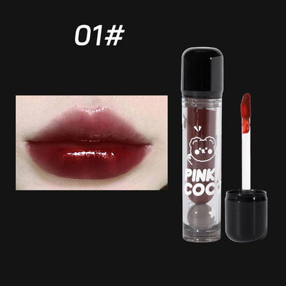 Mirror Lip Glaze, Long Lasting Non-fading Watery Lip Gloss, Tinted Moisturizing Liquid Lip Balm, Glossy & Plumping Lip Stick for All Occasions Makeup, Girls and Women