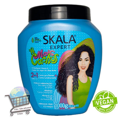 skala expert  mais cachos / hair treatment conditioning / 2 in 1 perfec perfect curls strength and moisturizing /  eliminate anti frizz / 35.2 oz (1000g) Conditioner Cream Haircare Moisture