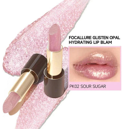 [New Upgrade] Glitter Glisten Opal Hydrating Lipstick - Shimmer Moisturizing Hydrate Comfort by FOCALLURE