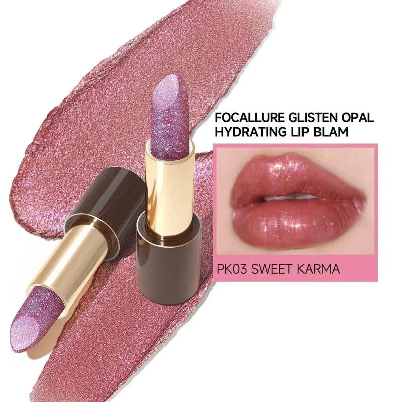 [New Upgrade] Glitter Glisten Opal Hydrating Lipstick - Shimmer Moisturizing Hydrate Comfort by FOCALLURE