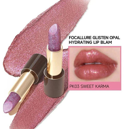 [New Upgrade] Glitter Glisten Opal Hydrating Lipstick - Shimmer Moisturizing Hydrate Comfort by FOCALLURE