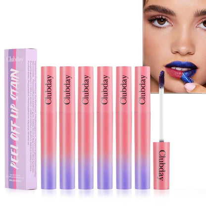 Summer 6 Color Peel Off Lip Tint Set, 6 Counts/set Natural Bold Lip Gloss, Easy Coloring Lip Gloss, Girls and Women Makeup Accessories, Trending Products