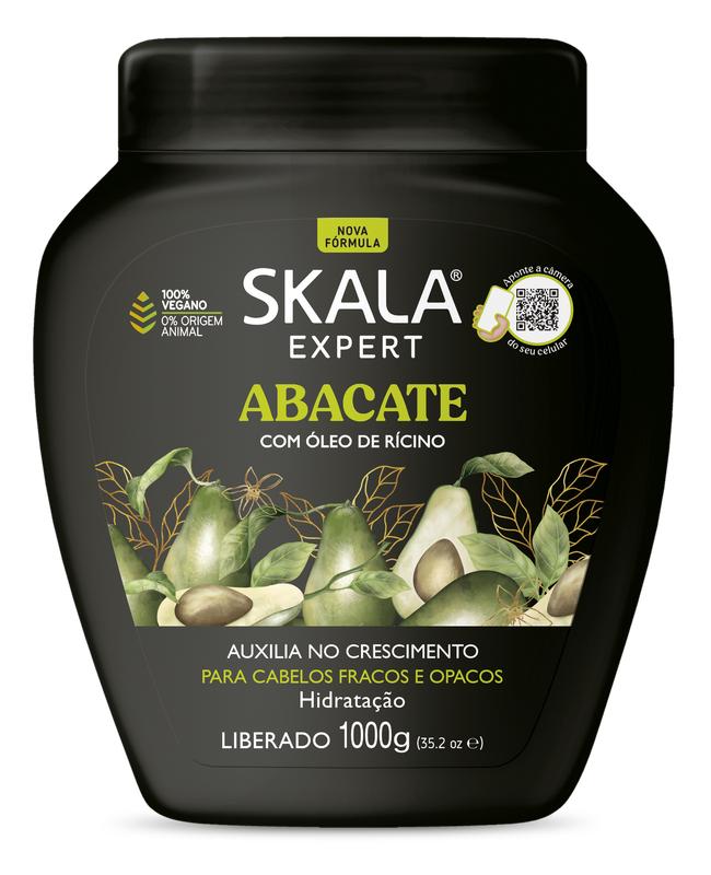 SKALA Avocado Hair Cream - For Weak and Dull Hair - 2 in 1 Conditioning Treatment Cream, helps in the Treatment of Hair Loss strengthening and provides softness and hydration - Net 35.27 Oz (Pack of 1)  100% VEGAN, Oil Conditioner Haircare  Comfort