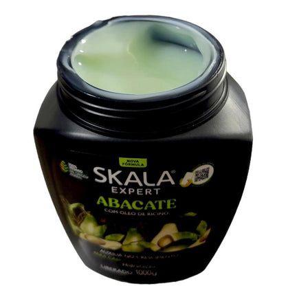 SKALA Avocado Hair Cream - For Weak and Dull Hair - 2 in 1 Conditioning Treatment Cream, helps in the Treatment of Hair Loss strengthening and provides softness and hydration - Net 35.27 Oz (Pack of 1)  100% VEGAN, Oil Conditioner Haircare  Comfort