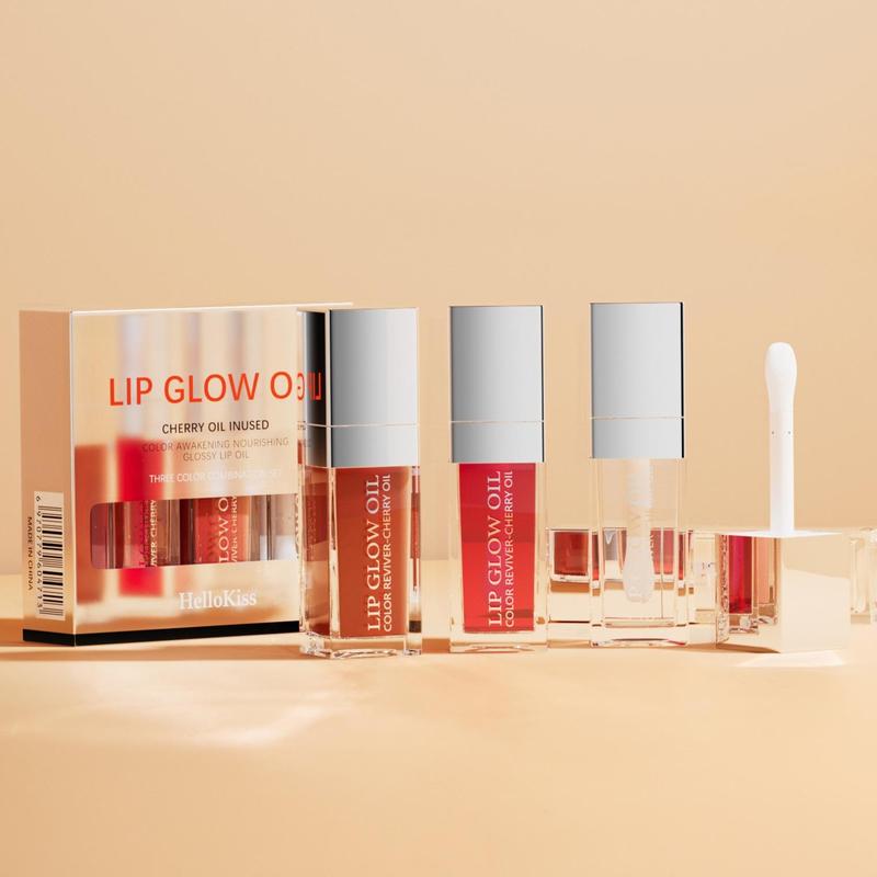 3pcs/set Moisturizing Lip Oil, Summer Glossy Lip Glaze Stick, Plumping Lip Oil Lip Gloss for Girls & Women Makeup, Trending Products, Makeup Products