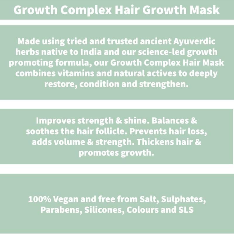 Nature Spell Growth Complex Hair Mask 13.52 Fl Oz - Salt Free Hair Mask Infused with Ayurvedic Herbs