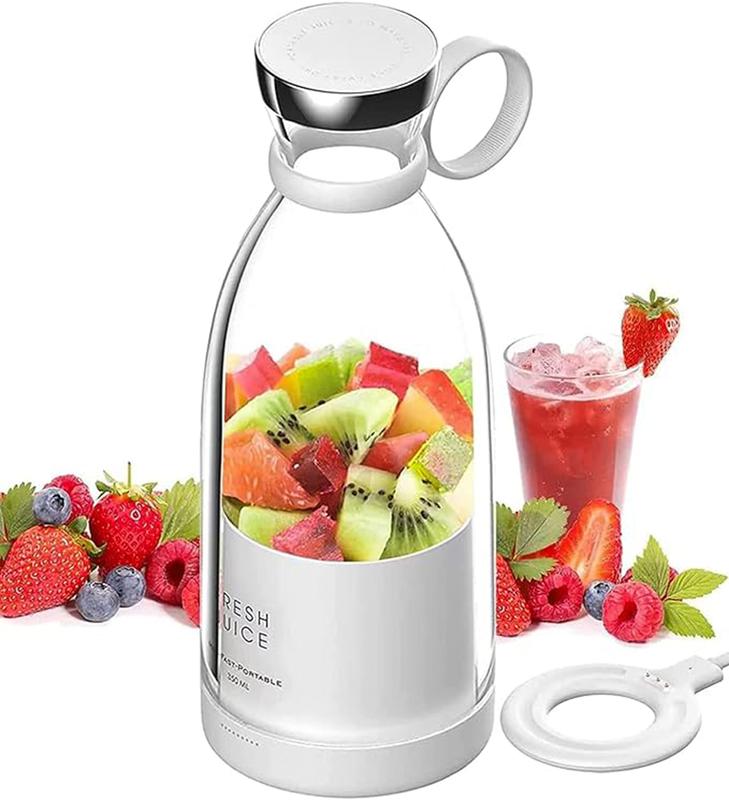 FRESHJUICE portable waterproof Blender, Rechargeable Mini Juicer Blender, Personal Size Blender for Juices, Shakes and Smoothies, Best gift for relatives and friends [Flashing red light reading manual] ZDP