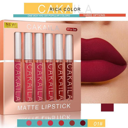 Long-lasting Matte Lipstick, 6 Counts/set Water Proof Matte Lip Balm, Easy Coloring Lip Sticks, Suitable for All Occasions Lip Makeup, Girls and Women Makeup Accessories, Summer Makeup