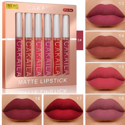 Long-lasting Matte Lipstick, 6 Counts/set Water Proof Matte Lip Balm, Easy Coloring Lip Sticks, Suitable for All Occasions Lip Makeup, Girls and Women Makeup Accessories, Summer Makeup