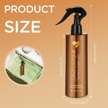 PLAVOGUE Leave-In Conditioner Spray & Detangler, Anti-Frizz Deep Conditioner, Prime Hair for Style, Smooth Flyaways, Add Shine, for Curly, Dry & Damaged Hair