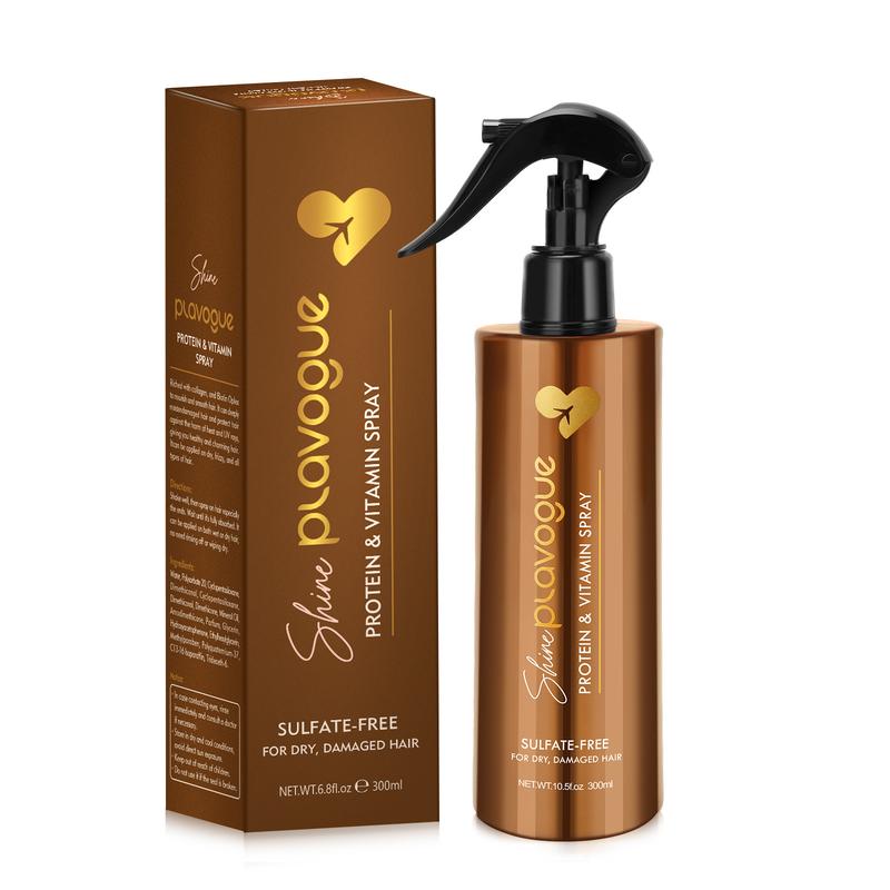 PLAVOGUE Leave-In Conditioner Spray & Detangler, Anti-Frizz Deep Conditioner, Prime Hair for Style, Smooth Flyaways, Add Shine, for Curly, Dry & Damaged Hair