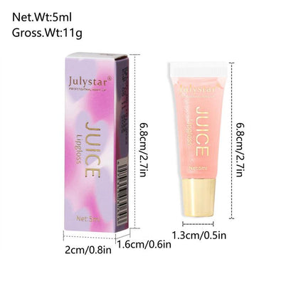 Juicy Moisturizing Lip Gloss, Long Lasting Tinted Lip Gloss, Glossy Lip Glaze Stick for All Occasions Makeup, Elegant Hydrating Lip Cosmetic for Gift