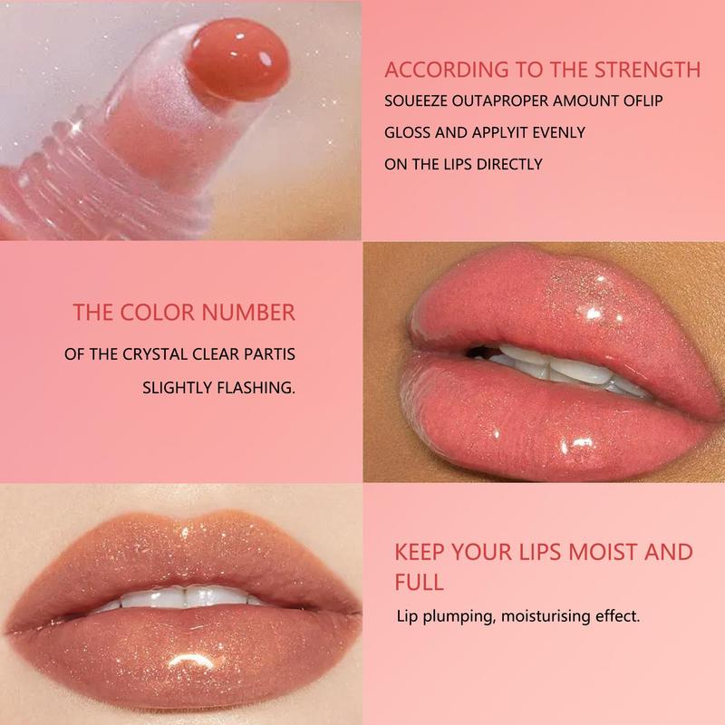 Juicy Moisturizing Lip Gloss, Long Lasting Tinted Lip Gloss, Glossy Lip Glaze Stick for All Occasions Makeup, Elegant Hydrating Lip Cosmetic for Gift