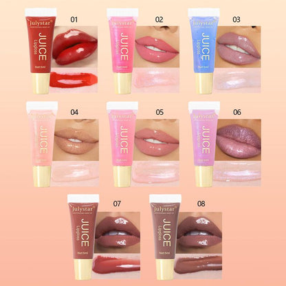 Long-lasting Lip Glosses, 8 Counts/set Moisturizing Lip Glosses, Hydrating Lip Glazes, Tinted Lip Balms, Glossy Lip Glaze Sticks, Daily Makeup