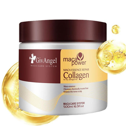 Collagen Hair mask Treatment Deep Repair Conditioning Argan Oil Collagen Hair Mask Essence for Dry Damaged Hair All Hair Types Conditioner Haircare High capacity 16.90 oz 500ml