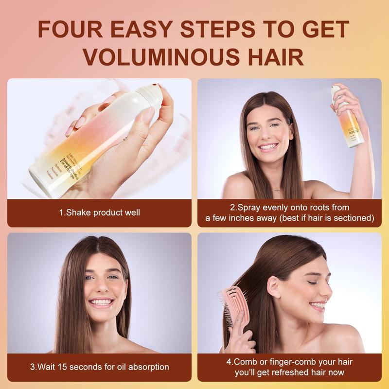 Instant Volume Boost! Fenpus Dry Shampoo | Benzene-free, Residue-Free, Keratin & Aloe Infused, Refreshing Grapefruit Scent,  No Cruelty, For All Hair Types, 5.1oz