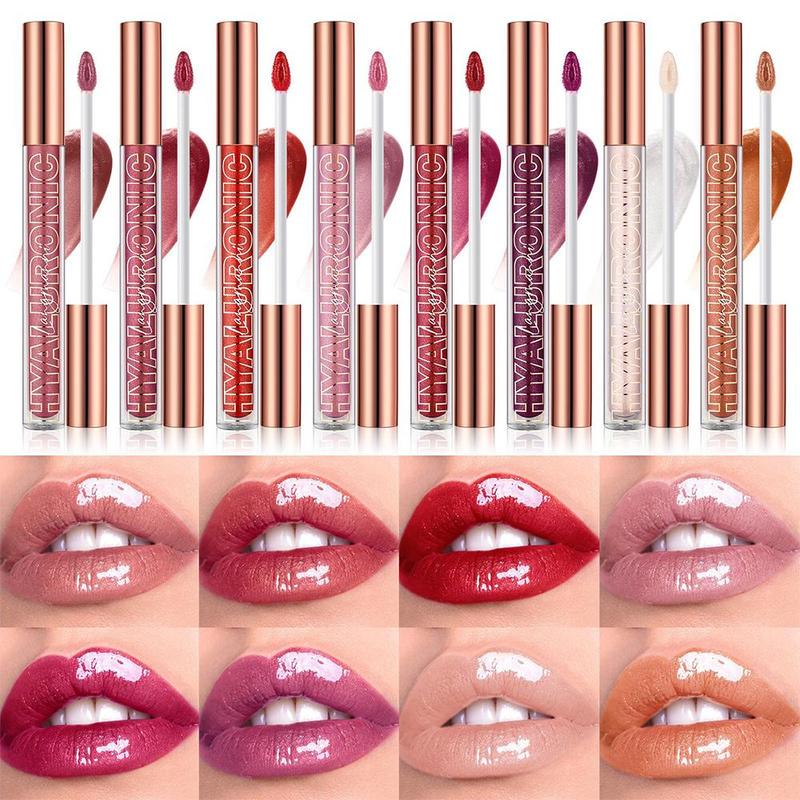 Long Lasting Glitter Lip Gloss, 2 Counts Shimmer Lip Glaze Stick Set, Tinted Moisturizing Liquid Lip Balm, Glossy Lip Glaze, Plumping Lipstick for Summer Gift