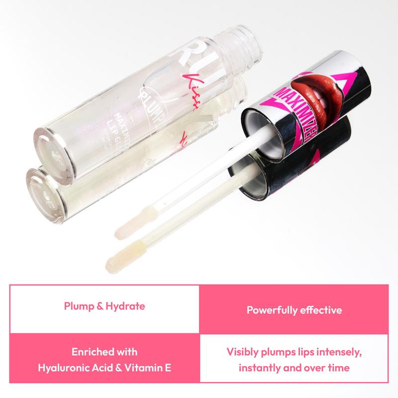 Ruby Kisses Plumping Lip Gloss, Cruelty-Free Lip Plumper, Instinct Lip Maximizer, Hydrating & Voluminous Moisturizer, High-Shine, Glossy & Smoothing Lip Care