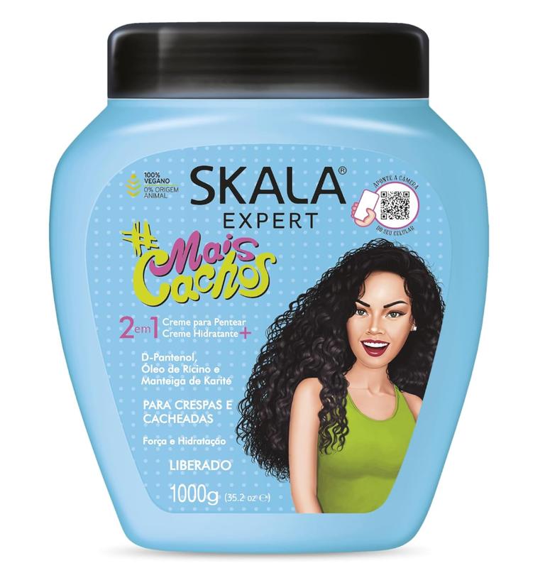 SKALA Hair Type 3ABC - More Curls - Hydrate Curls, Eliminate Frizz, For Curly Hair - 2 IN 1 Conditioning Treatment Cream and Cream To Comb Conditioner Haircare