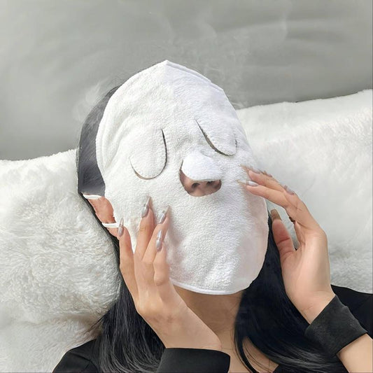 Reusable Facial Steamer Towel, Hot Compress Face Towel Mask, Facial Skin Care Tool for Women & Men