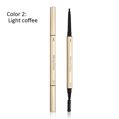 Double-ended Eyebrow Pencil, Gift for GF,?Waterproof Long Lasting Eyebrow Pen with Brow Brush Eye Brow Makeup Products