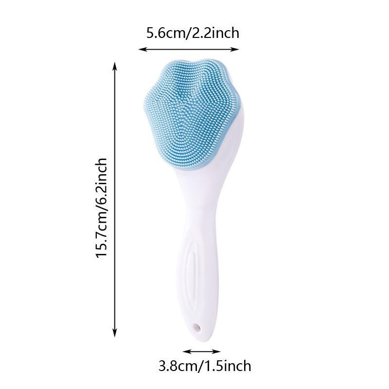 Facial Cleansing Brush, Manual Cat Paw Shaped Silicone Facial Cleanser With Long Handle