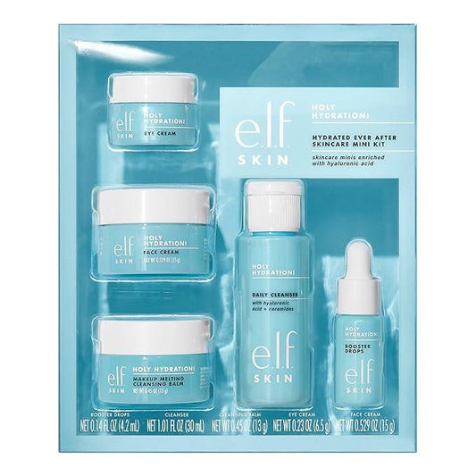 SKIN Hydrated Ever After Skincare Mini Kit, Cleanser, Makeup Remover, Moisturiser & Eye Cream For Hydrating Skin, Airplane-Friendly Sizes Lightweight Moisture Gentle Pack  Skin Repair