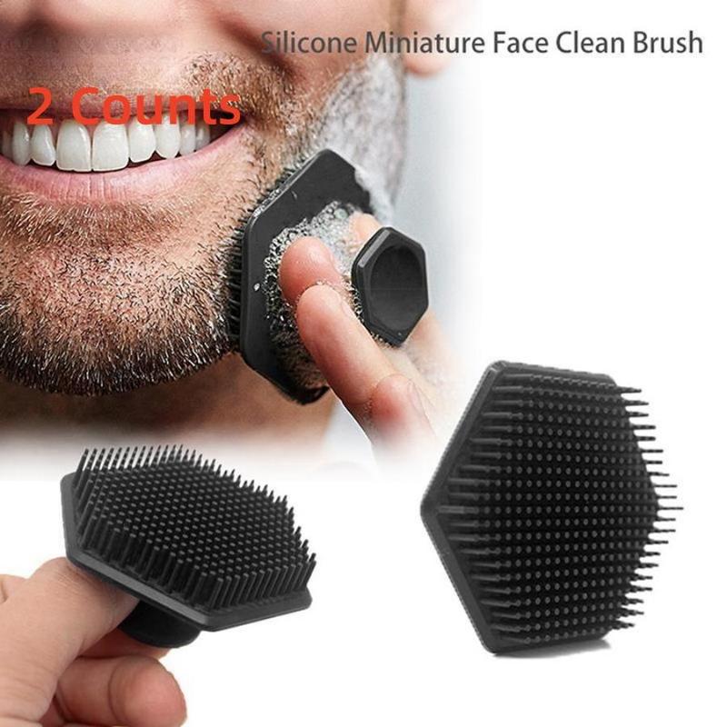 Silicone Face Scrubber, 2 Counts/set Gentle Silicone Face Scrubber for Men, Exfoliates and Massages Skin