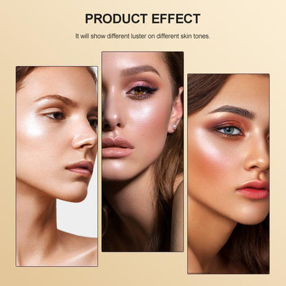 Summer Highlighter Powder Spray, Shimmering High Gloss Spray for Face & Body, Waterproof Contouring Brightening Cosmetics