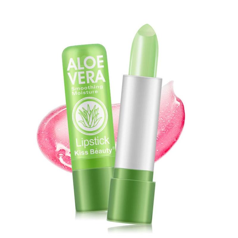 Moisturizing Comfort Aloe Vera?Glossy?Lipstick, Magic Temperature Color Changing Lip Gloss, Long-lasting Tinted Lip Stick for Summer Makeup, Elegant Hydrating?Summer?Gift