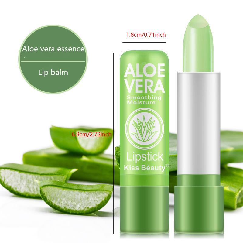 Moisturizing Comfort Aloe Vera?Glossy?Lipstick, Magic Temperature Color Changing Lip Gloss, Long-lasting Tinted Lip Stick for Summer Makeup, Elegant Hydrating?Summer?Gift