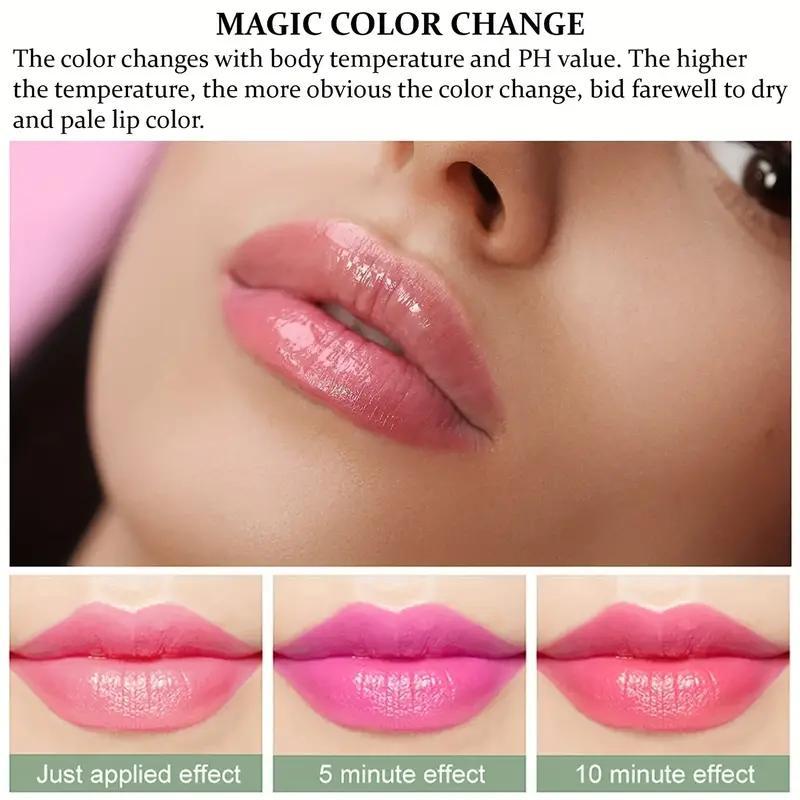 Moisturizing Comfort Aloe Vera?Glossy?Lipstick, Magic Temperature Color Changing Lip Gloss, Long-lasting Tinted Lip Stick for Summer Makeup, Elegant Hydrating?Summer?Gift