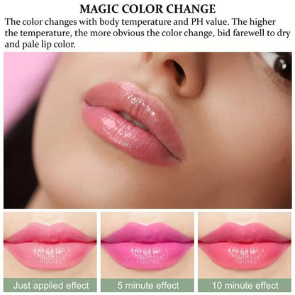 Moisturizing Comfort Aloe Vera?Glossy?Lipstick, Magic Temperature Color Changing Lip Gloss, Long-lasting Tinted Lip Stick for Summer Makeup, Elegant Hydrating?Summer?Gift