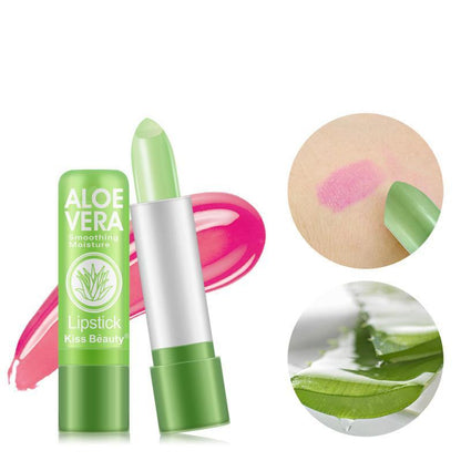 Moisturizing Comfort Aloe Vera?Glossy?Lipstick, Magic Temperature Color Changing Lip Gloss, Long-lasting Tinted Lip Stick for Summer Makeup, Elegant Hydrating?Summer?Gift