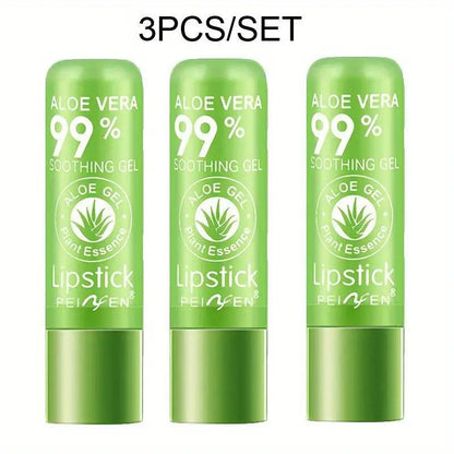 Moisturizing Comfort Aloe Vera?Glossy?Lipstick, Magic Temperature Color Changing Lip Gloss, Long-lasting Tinted Lip Stick for Summer Makeup, Elegant Hydrating?Summer?Gift