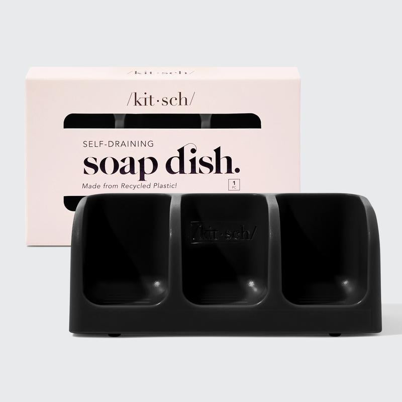 Hair Growth Rice Water Shampoo & Conditioner Soap Dish Bundle - Black