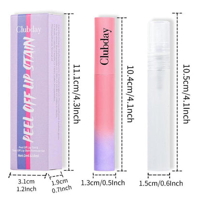 Long Lasting Moisturizing Lip Gloss with Peel Off Spray, 1 Set Waterproof Tear Off Lipstick, Hydrating Lip Makeup Accessories, Daily Makeup