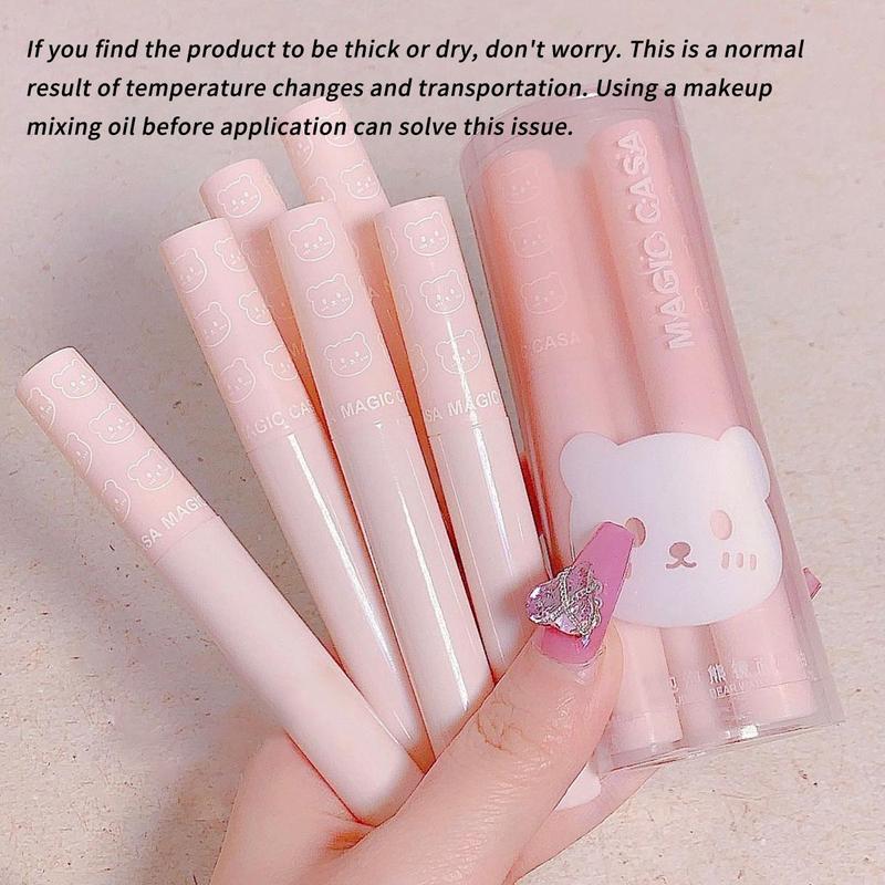 Summer Gifts, 6 Counts/set Mirror Lip Glaze Stick, Tinted Moisturizing Glossy Lip Glaze Stick, Plumping Lip Oil Lip Stick, Holiday Birthday Festival Gift, Makeup Products