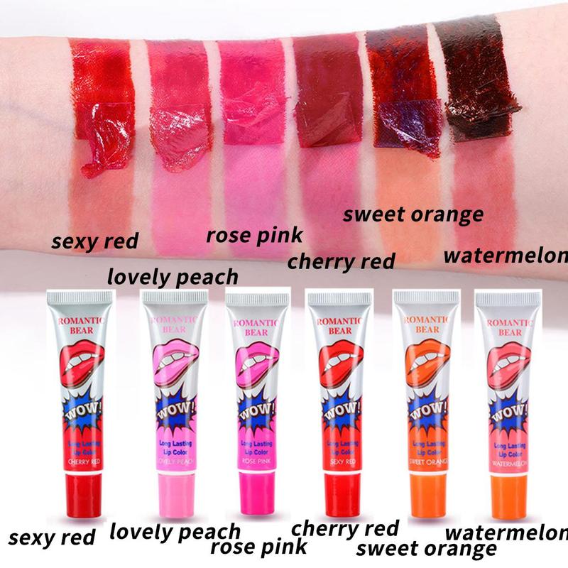 Long Lasting Lipstick, Waterproof Lip Gloss, Tear Off & Easy Coloring Lip Sticks for All Occasions Lip Makeup, Girls & Women Summer Lip Makeup Gifts