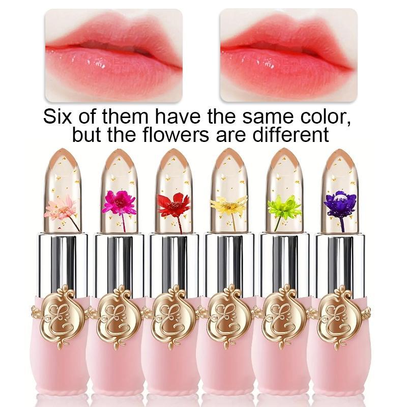 Summer Flower Jelly Lipstick, Trending Products, Temperature Changing Moisturizer Flower Lip Stick, Long Lasting Lip Balm, Color Change Lip Gloss