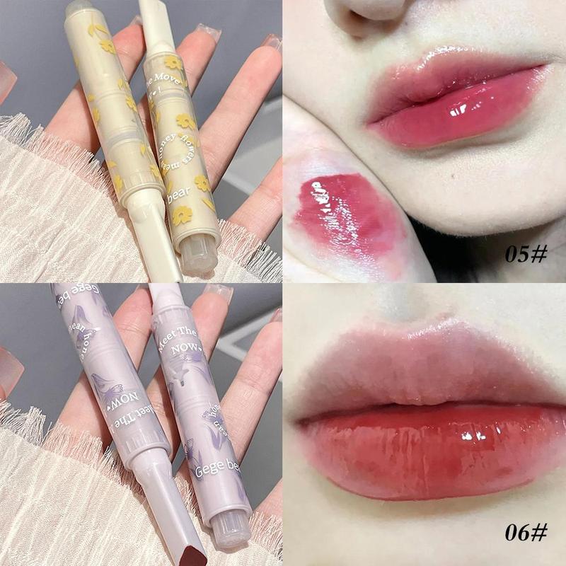 Gege Bear Long-wearing Moisturizing Lipstick for Summer Gift, 6 Counts/set Plumping Makeup Lip Gloss, Long-lasting Mirror Lip Gloss for All Occasions Makeup, Lip Gloss