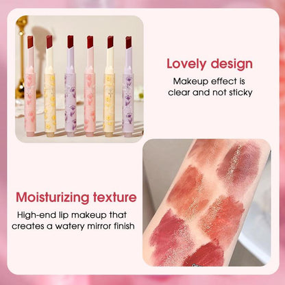 Gege Bear Long-wearing Moisturizing Lipstick for Summer Gift, 6 Counts/set Plumping Makeup Lip Gloss, Long-lasting Mirror Lip Gloss for All Occasions Makeup, Lip Gloss