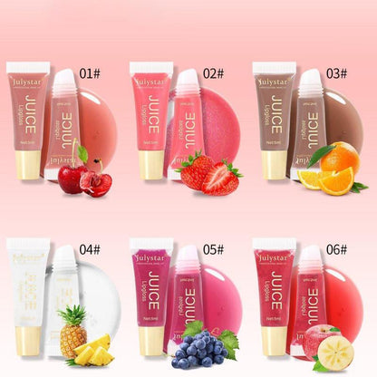 Fruit Flavor Lip Oil, 6 Counts Long Lasting Moisturizing Lip Gloss, Glossy Lip Glaze Stick, Plumping Lip Oil Lip Stick for All Occasions Makeup, Girls and Women, Makeup Products