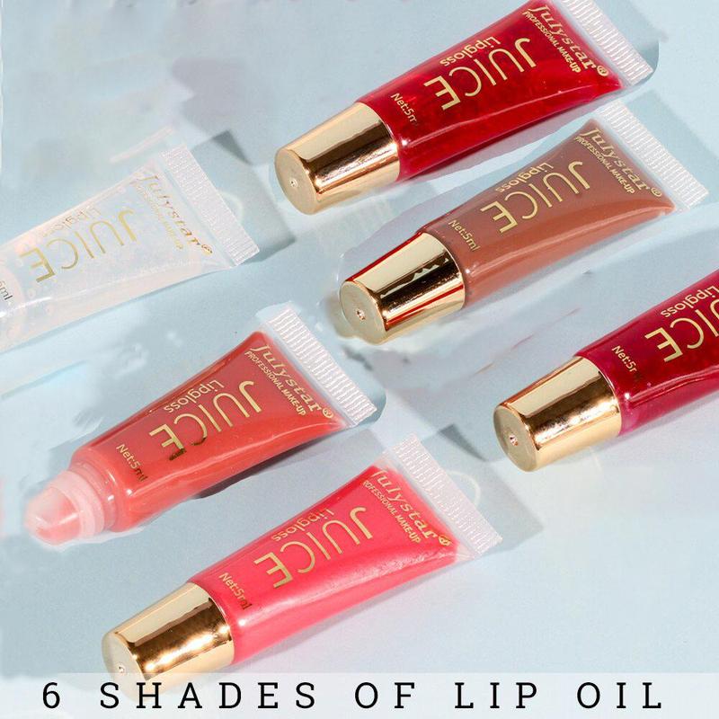 Fruit Flavor Lip Oil, 6 Counts Long Lasting Moisturizing Lip Gloss, Glossy Lip Glaze Stick, Plumping Lip Oil Lip Stick for All Occasions Makeup, Girls and Women, Makeup Products