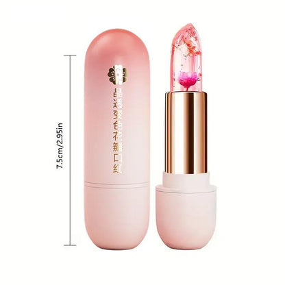 Juicy Temperature Color Changing Lipstick, Moisturizing Flower Lip Balm, Long Lasting Tinted Lip Gloss, Hydrating Lip Gloss for All Occasions Lip Makeup, Lip Care Moisturizer, Prettygirlglaze