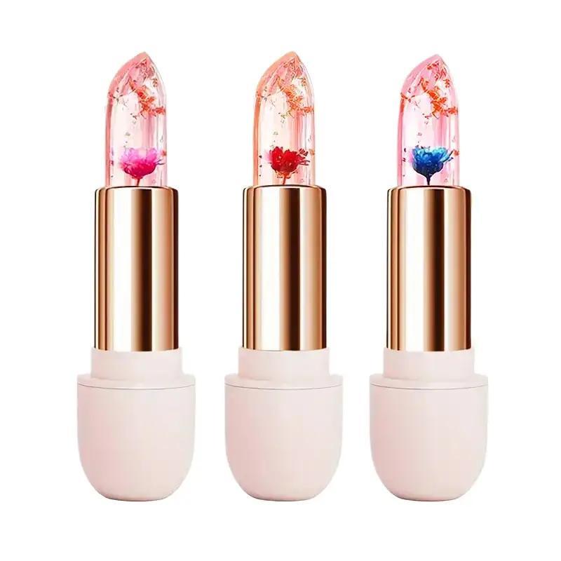 Juicy Temperature Color Changing Lipstick, Moisturizing Flower Lip Balm, Long Lasting Tinted Lip Gloss, Hydrating Lip Gloss for All Occasions Lip Makeup, Lip Care Moisturizer, Prettygirlglaze