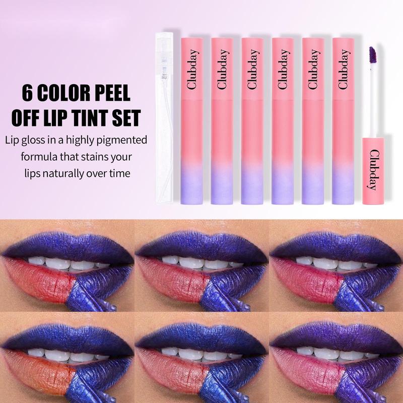 Peel Off Matte Lip Balm, Easy Coloring Lip Gloss, Lip Tint Moisturizer for All Occasions Lip Makeup, Girls and Women Makeup Accessories