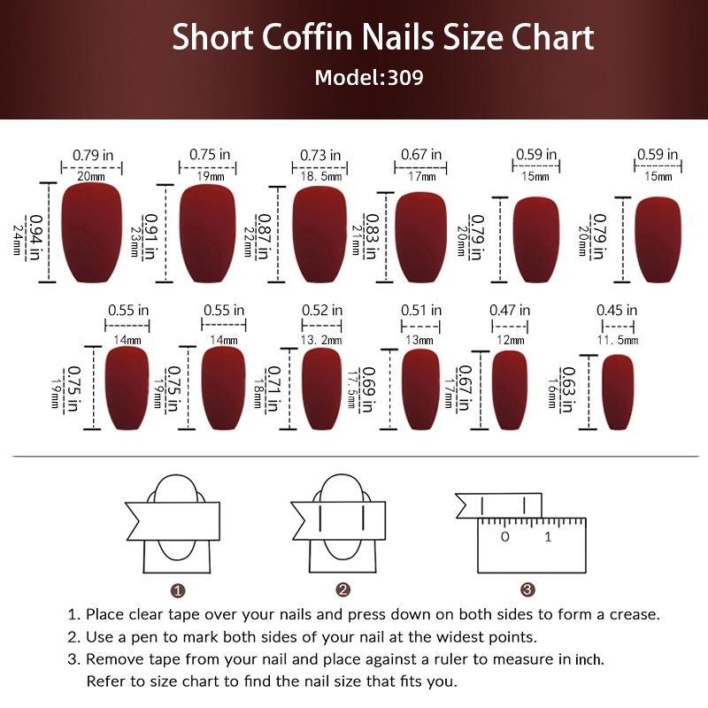 24pcs Ombre & Rhinestone Decor French Style Press on Nails with Tools, Glossy Long Coffin False Nails for Women & Girls, Removable Nail Art Artificial Full Cover Tips, Women Girls DIY Manicure